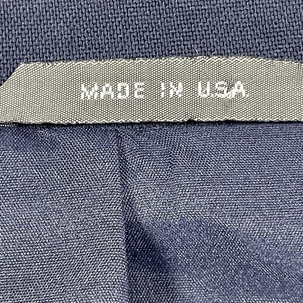 Reed St James Navy Gold 2 Button Vented Easy Care Sports Coat Blazer USA Size 44